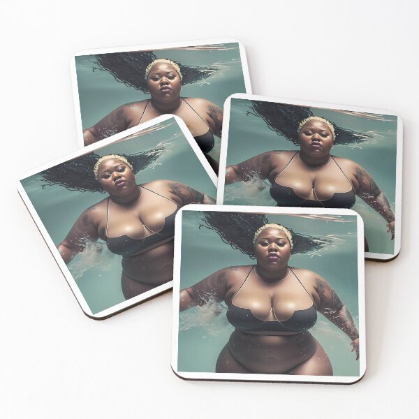 Item preview, Summer Vibes, Curvy Summer, Curvy and Beautiful Superwoman, Swimmer Athlete. Female are strong. Sticker designed and sold by MeatLuvers.