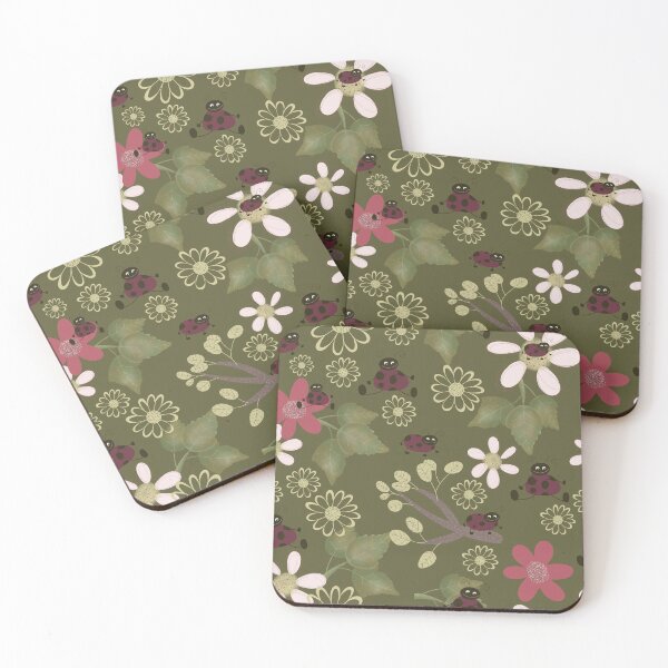 Item preview, Cute Ladybugs Flowers designed and sold by ChantalDesign.