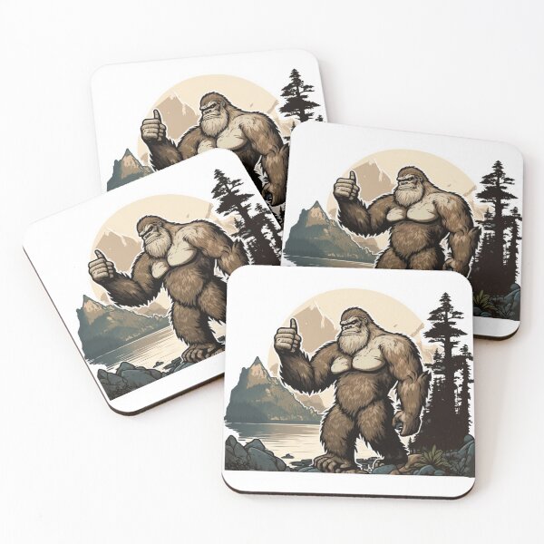 Item preview, Bigfoot Thumbs Up en las montañas designed and sold by TinderboxWP.