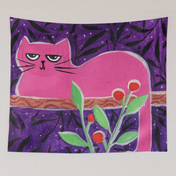 Item preview, Cat gouche art designed and sold by pinkyfish1010.