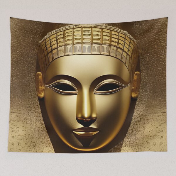 Item preview, Egyptian Gold Death Mask - AI Art designed and sold by Lola Mystique Boutique.