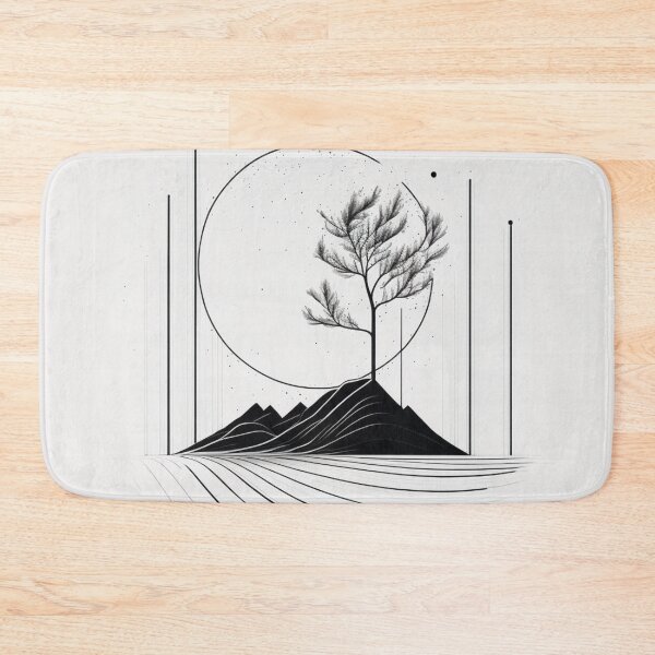 Item preview, black and white landscape painting designed and sold by fanzen69.