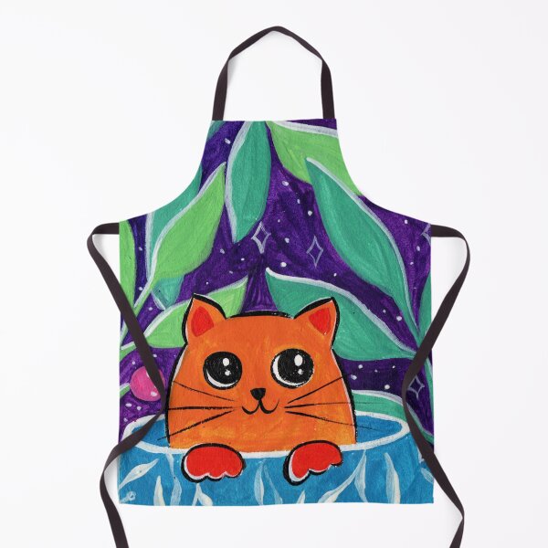 Item preview, Orange cat in the teacup gouche art designed and sold by pinkyfish1010.