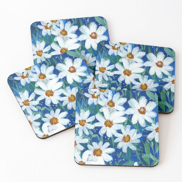 Item preview, Gouche daisy floral art designed and sold by pinkyfish1010.