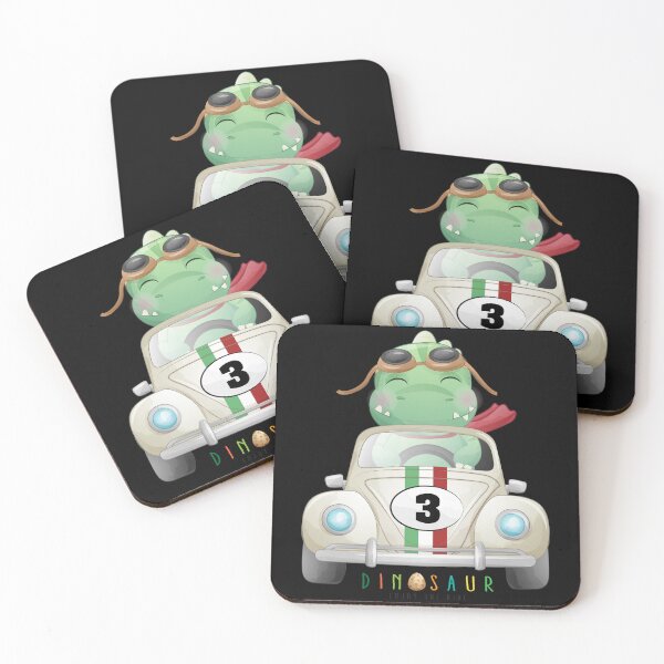 Item preview, Dinosaur Driving Racing Cars, Clever Girl Raptor Dinosaur designed and sold by jothi-designers.