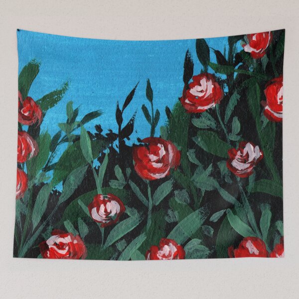Item preview, Gouche rose garden illustration designed and sold by pinkyfish1010.
