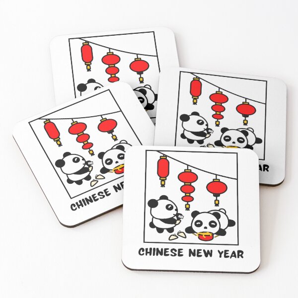 Item preview, Chinese New Year Pandas Eating Chinese Food designed and sold by OrderofOps.