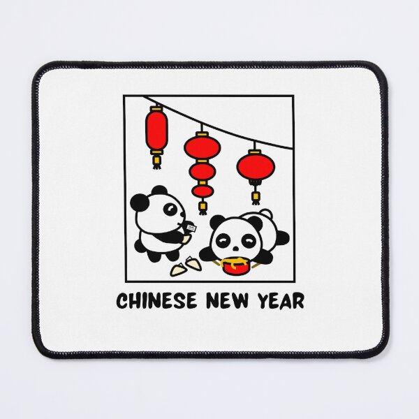 Item preview, Chinese New Year Pandas Eating Chinese Food designed and sold by OrderofOps.