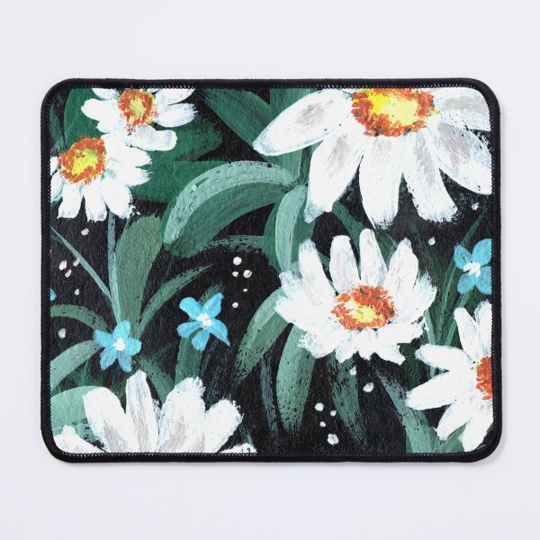 Item preview, White daisy hand painted floral art designed and sold by pinkyfish1010.