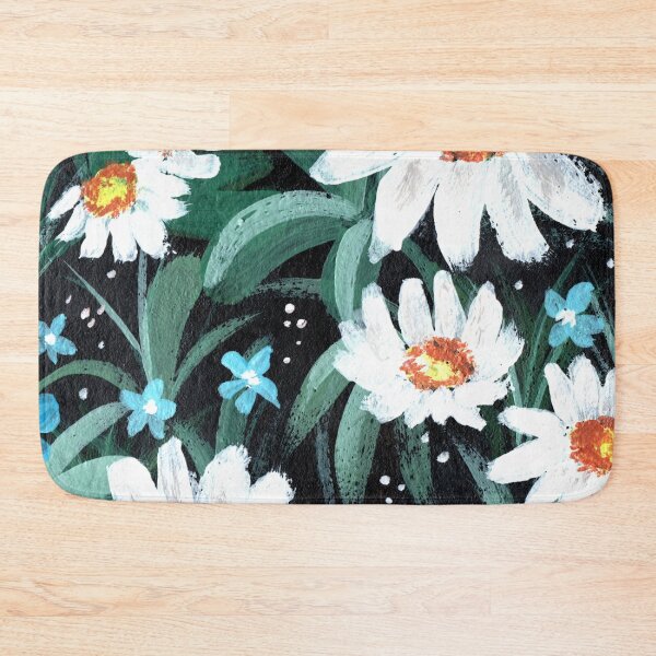 Item preview, White daisy hand painted floral art designed and sold by pinkyfish1010.