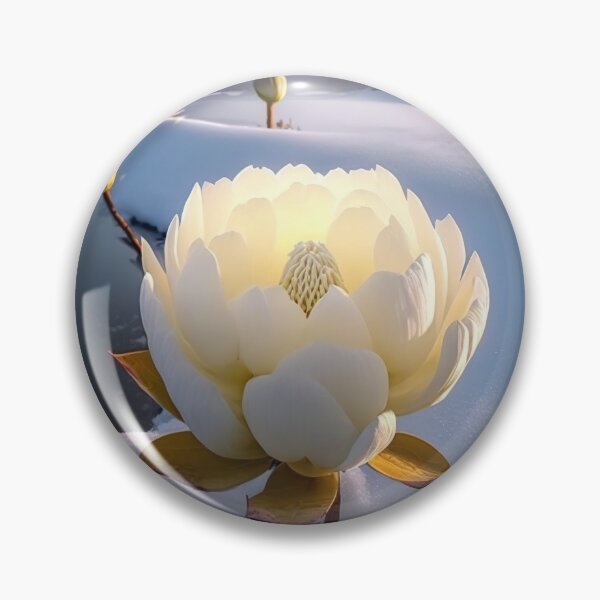 Item preview, white coloured lotus flowers sprouting from the snow mountain 3 designed and sold by jetaiart.