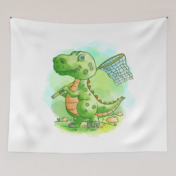 Artikelvorschau, Dinosaur Watercolor Coloring, Clever Girl Raptor Dinosaur entworfen und verkauft von jothi-designers.