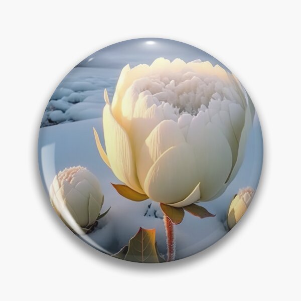 Item preview, white coloured lotus flowers sprouting from the snow mountain 7 designed and sold by jetaiart.