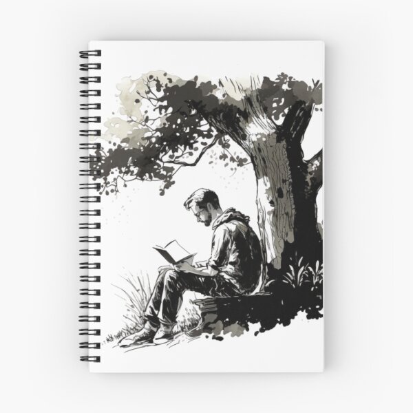 Item preview, Boy Reading Under Tree sketch designed and sold by Art Genix.