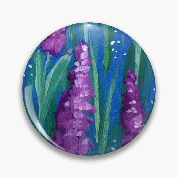 Item preview, Purple lavender hand painted gouche floral designed and sold by pinkyfish1010.
