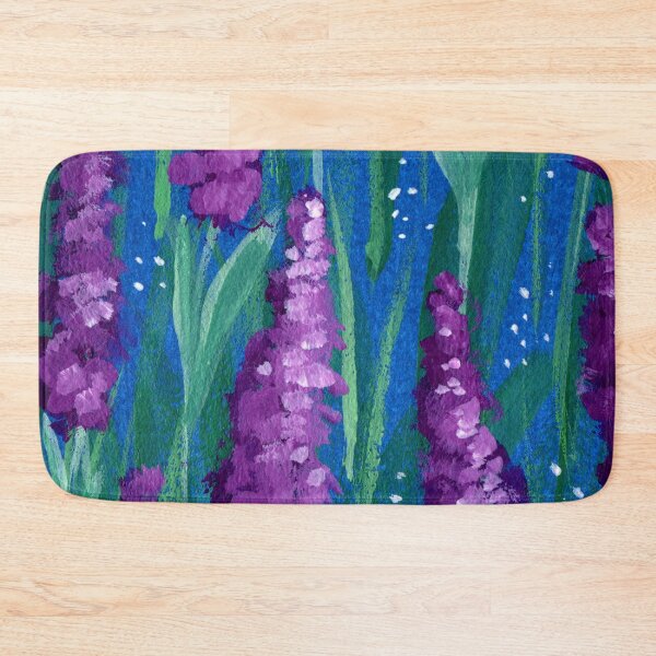 Item preview, Purple lavender hand painted gouche floral designed and sold by pinkyfish1010.