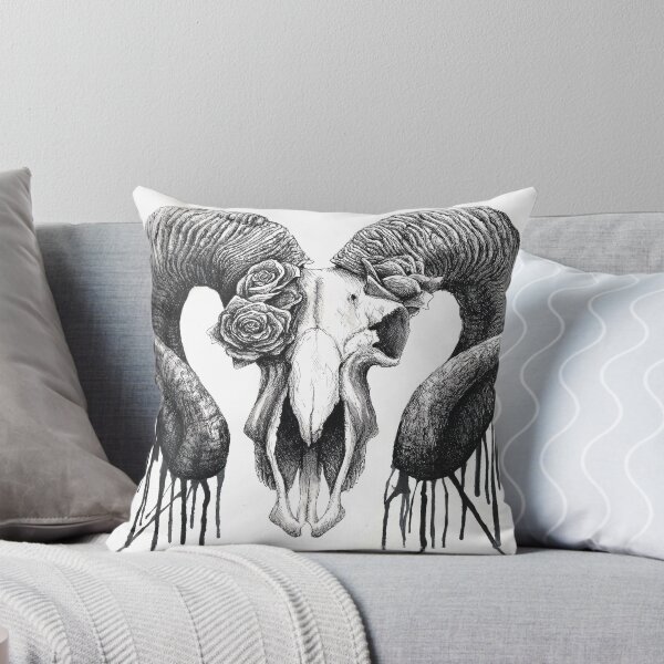 Item preview, Danger Days - Ram Skull with Roses designed and sold by DanielleTrudeau.
