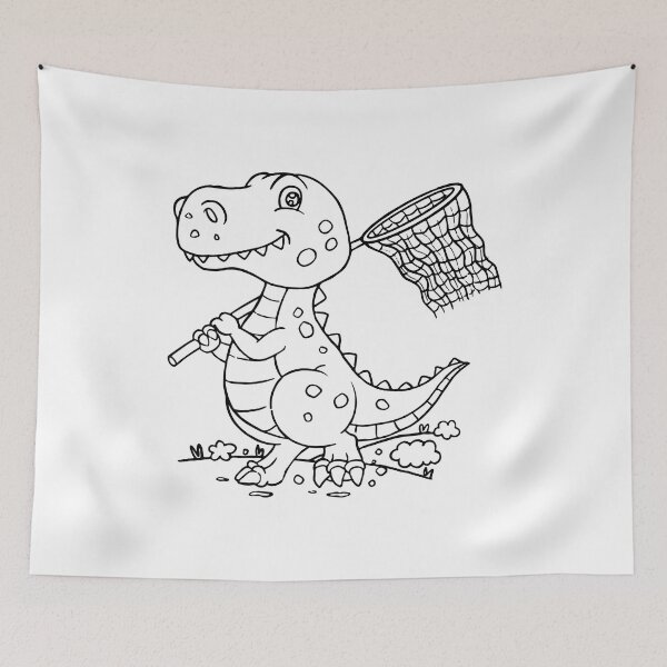 Artikelvorschau, Dinosaur Outline, Clever Girl Raptor Dinosaur entworfen und verkauft von jothi-designers.