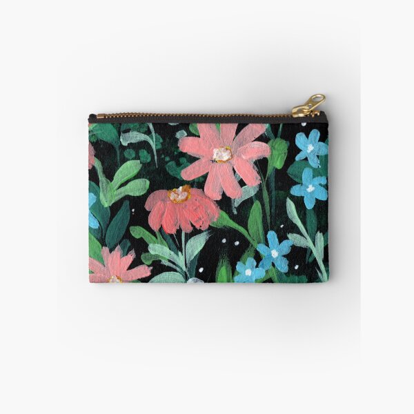 Item preview, Pink daisy field gouche floral art designed and sold by pinkyfish1010.