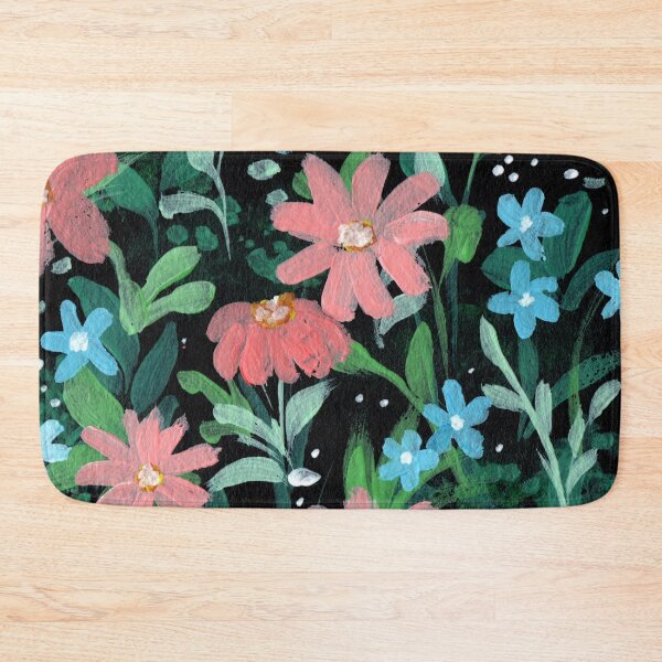 Item preview, Pink daisy field gouche floral art designed and sold by pinkyfish1010.