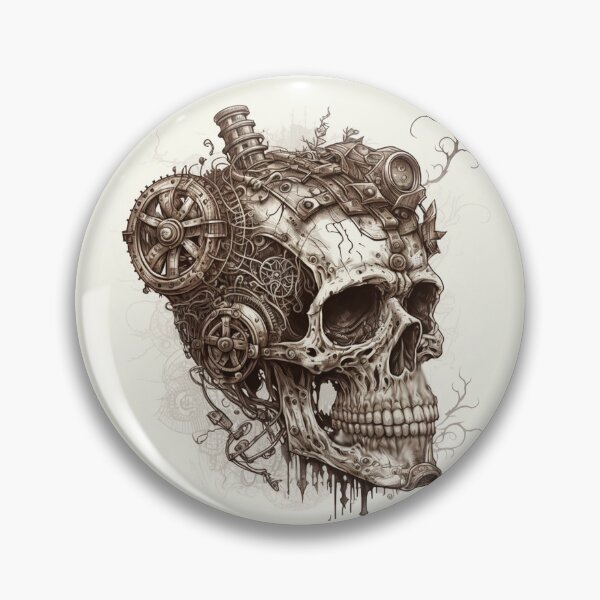 Item preview, Steampunk Skull - Sticker and T-Shirt Design designed and sold by MindAsylum.