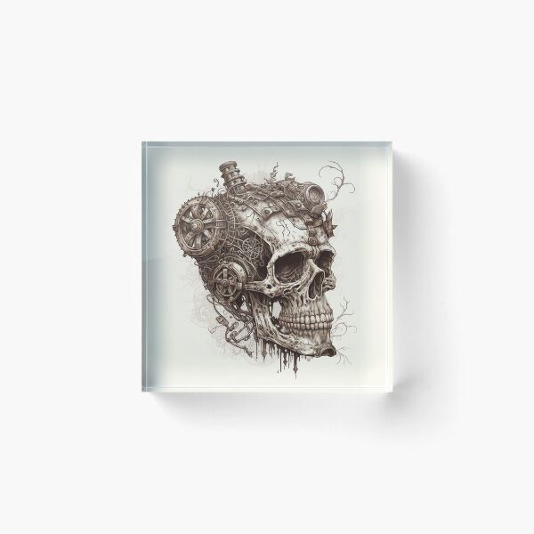 Item preview, Steampunk Skull - Sticker and T-Shirt Design designed and sold by MindAsylum.