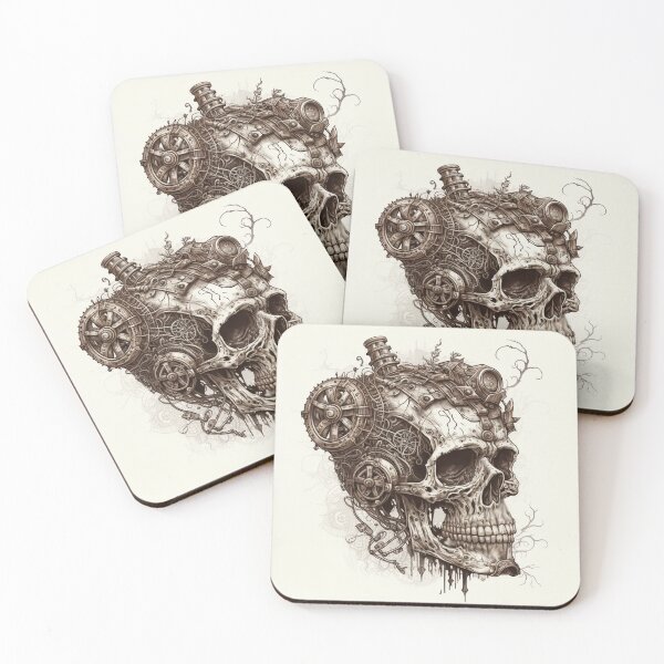 Item preview, Steampunk Skull - Sticker and T-Shirt Design designed and sold by MindAsylum.