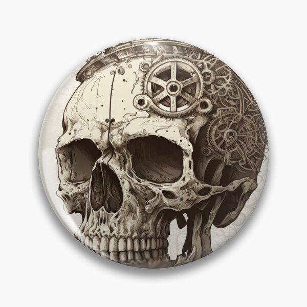 Item preview, Steampunk Skull #3 - Sticker and T-Shirt Design designed and sold by MindAsylum.