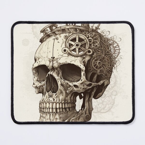 Item preview, Steampunk Skull #3 - Sticker and T-Shirt Design designed and sold by MindAsylum.