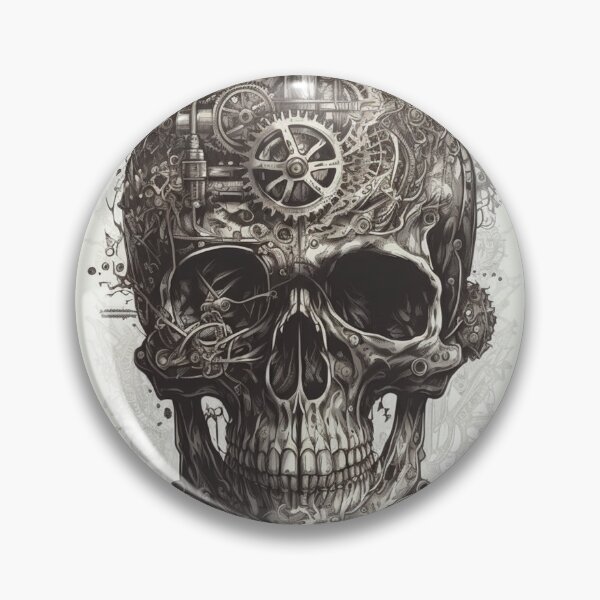 Item preview, Steampunk Skull #4 - Sticker and T-Shirt Design designed and sold by MindAsylum.