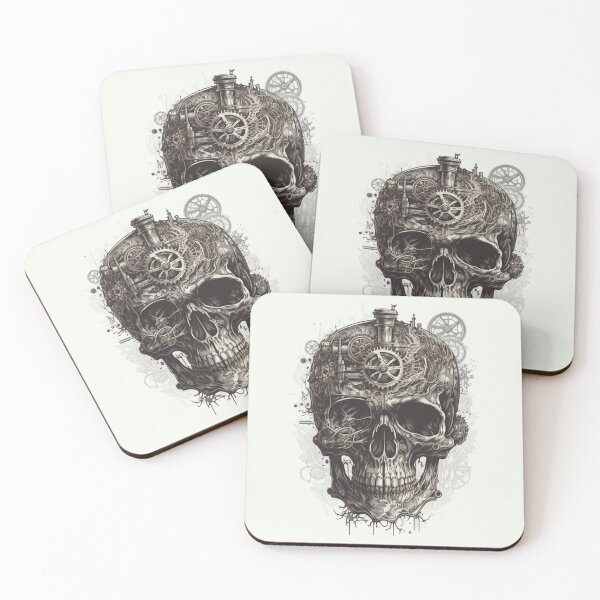 Item preview, Steampunk Skull #4 - Sticker and T-Shirt Design designed and sold by MindAsylum.