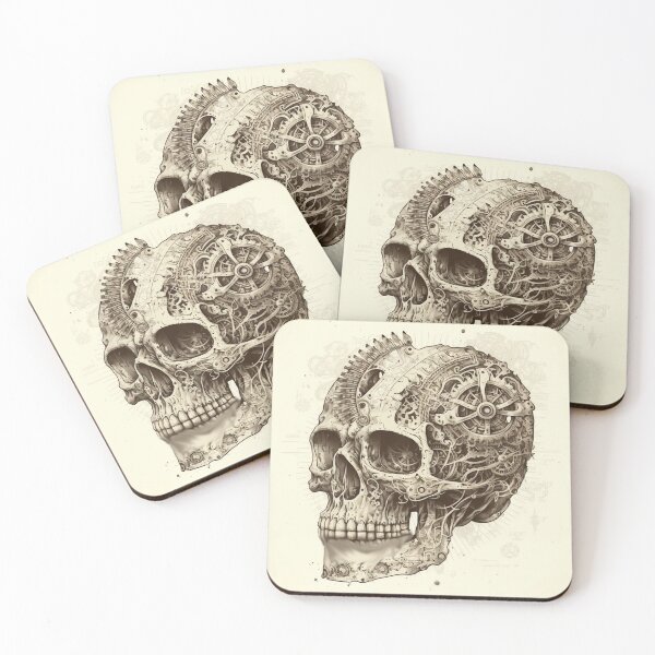 Item preview, Steampunk Skull #5 - Sticker and T-Shirt Design designed and sold by MindAsylum.