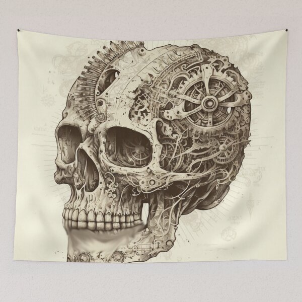 Item preview, Steampunk Skull #5 - Sticker and T-Shirt Design designed and sold by MindAsylum.