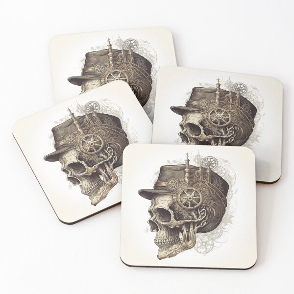 Item preview, Steampunk Skull #6 - Sticker and T-Shirt Design designed and sold by MindAsylum.