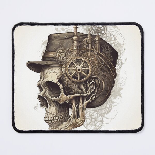 Item preview, Steampunk Skull #6 - Sticker and T-Shirt Design designed and sold by MindAsylum.