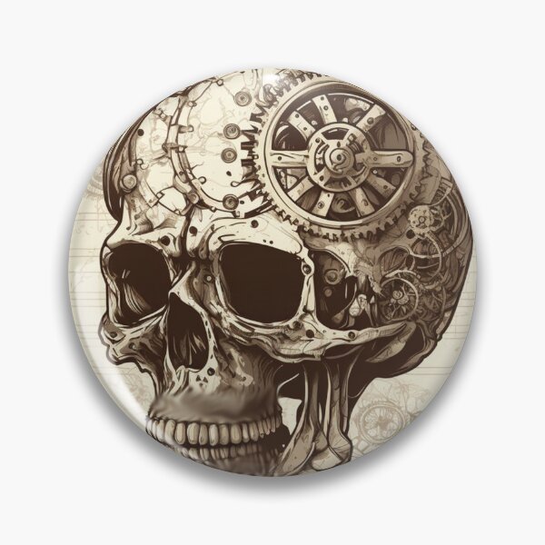 Item preview, Steampunk Skull #7 - Sticker and T-Shirt Design designed and sold by MindAsylum.