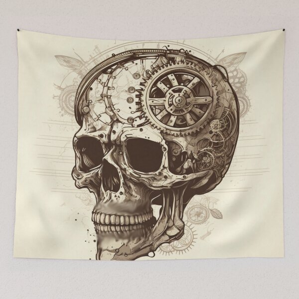 Item preview, Steampunk Skull #7 - Sticker and T-Shirt Design designed and sold by MindAsylum.
