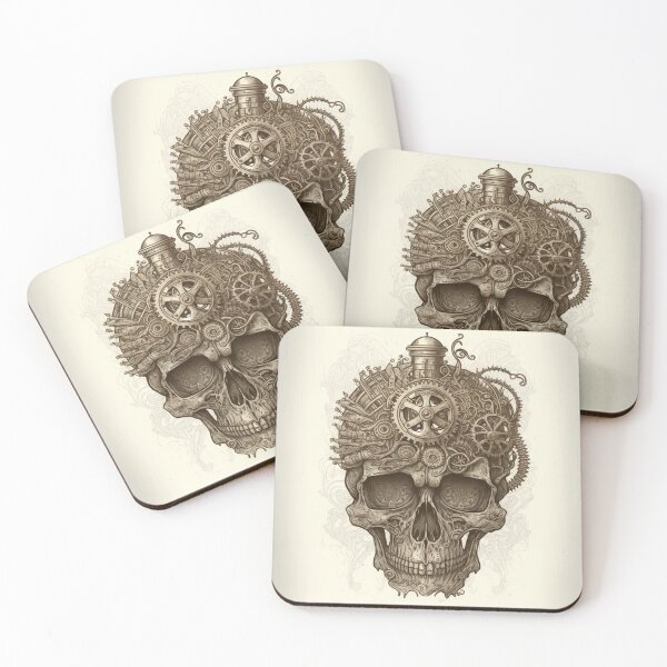 Item preview, Steampunk Skull #8 - Sticker and T-Shirt Design designed and sold by MindAsylum.