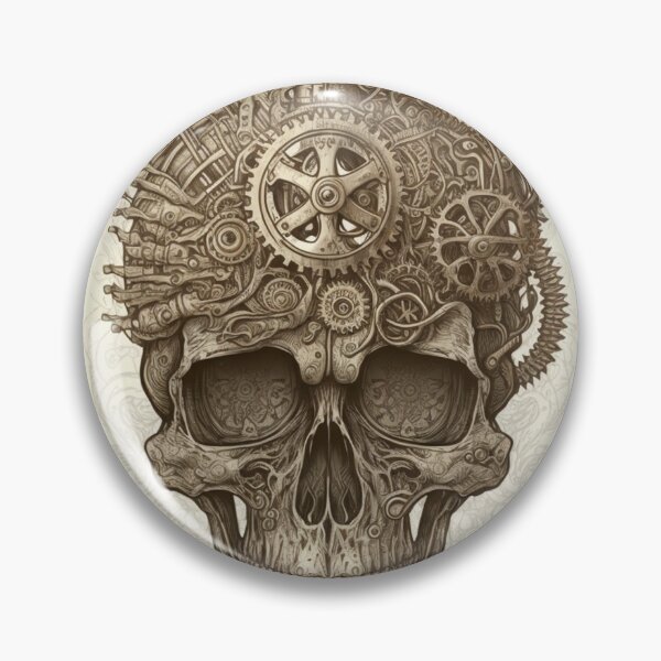 Item preview, Steampunk Skull #8 - Sticker and T-Shirt Design designed and sold by MindAsylum.
