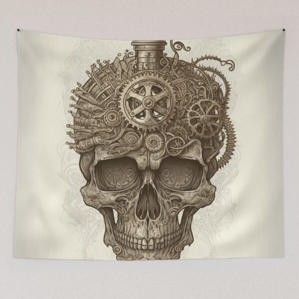 Item preview, Steampunk Skull #8 - Sticker and T-Shirt Design designed and sold by MindAsylum.