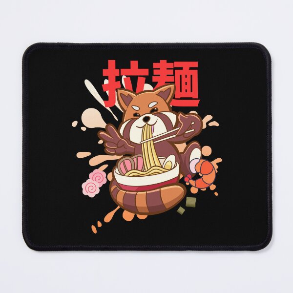 Item preview, funny red panda eating ramen japanese style designed and sold by StairheadStore.