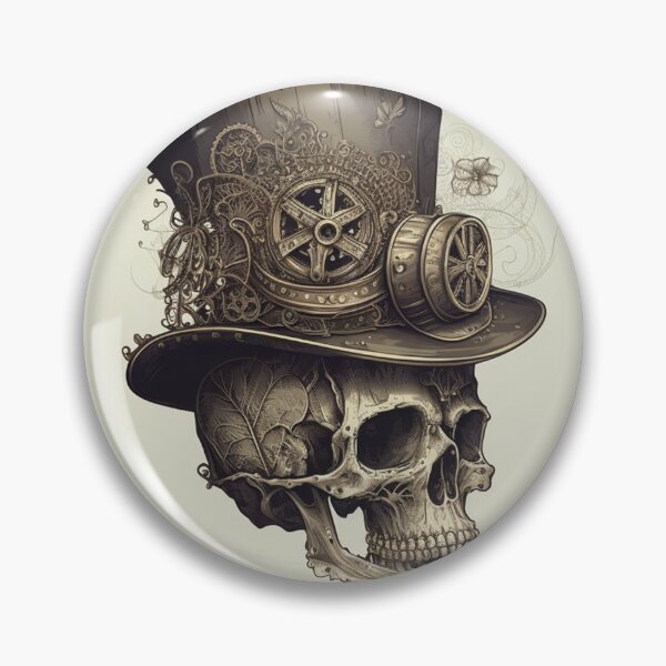 Item preview, Steampunk Skull #9 - Sticker and T-Shirt Design designed and sold by MindAsylum.