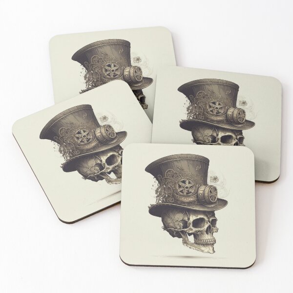 Item preview, Steampunk Skull #9 - Sticker and T-Shirt Design designed and sold by MindAsylum.