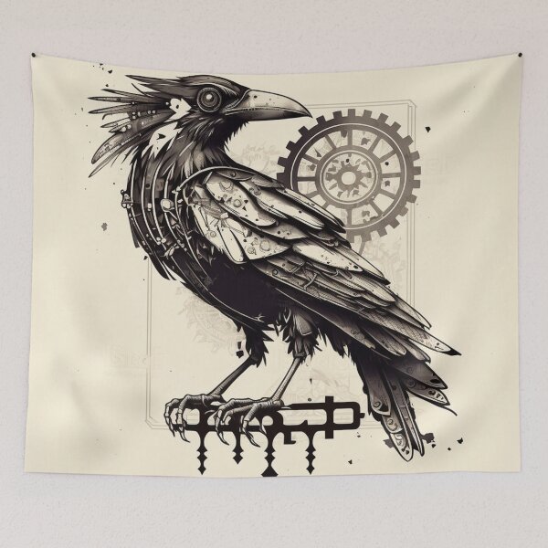 Item preview, Steampunk Crow - Sticker and T-Shirt Design designed and sold by MindAsylum.