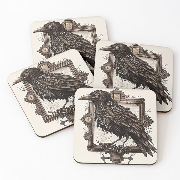 Item preview, Steampunk Crow #2 - Sticker and T-Shirt Design designed and sold by MindAsylum.