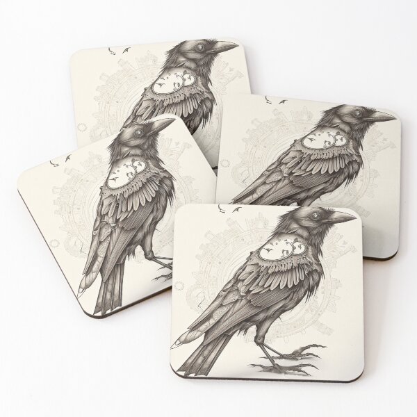 Item preview, Steampunk Crow #3 - Sticker and T-Shirt Design designed and sold by MindAsylum.