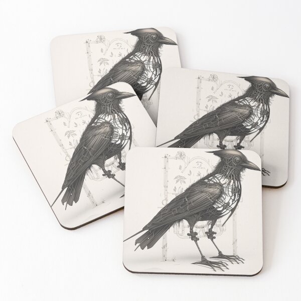 Item preview, Steampunk Crow #4 - Sticker and T-Shirt Design designed and sold by MindAsylum.
