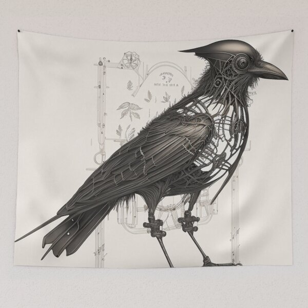 Item preview, Steampunk Crow #4 - Sticker and T-Shirt Design designed and sold by MindAsylum.