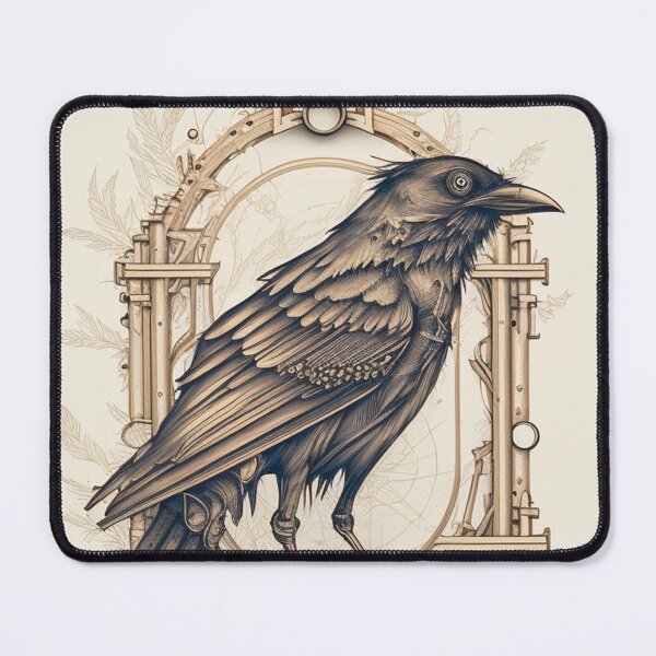 Item preview, Steampunk Crow #5 - Sticker and T-Shirt Design designed and sold by MindAsylum.