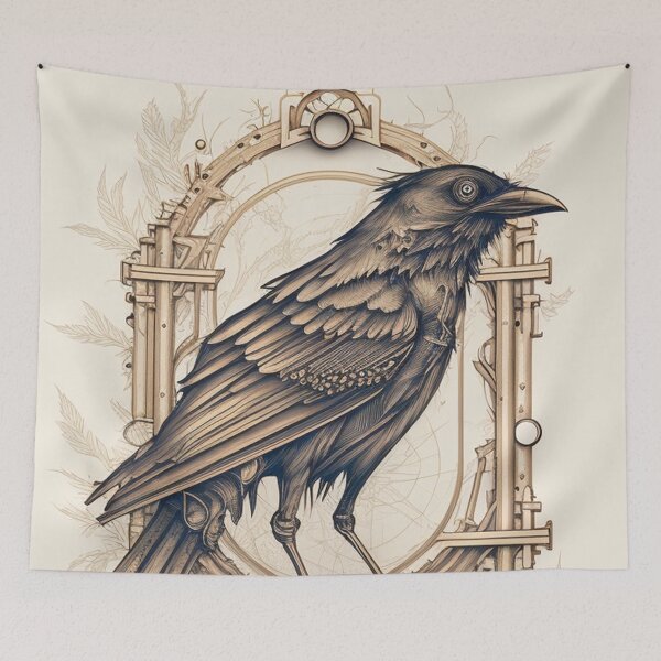 Item preview, Steampunk Crow #5 - Sticker and T-Shirt Design designed and sold by MindAsylum.